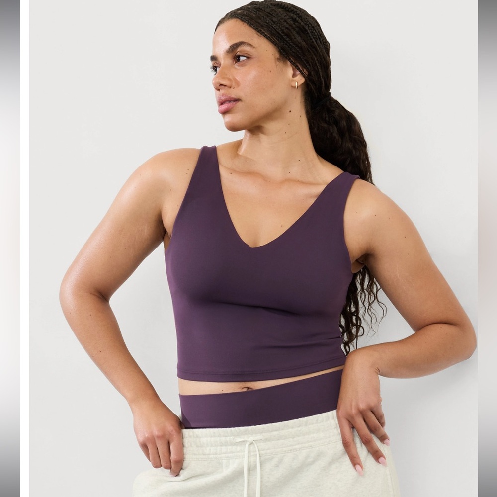 NWT Athleta Transcend V-Neck Crop Bra